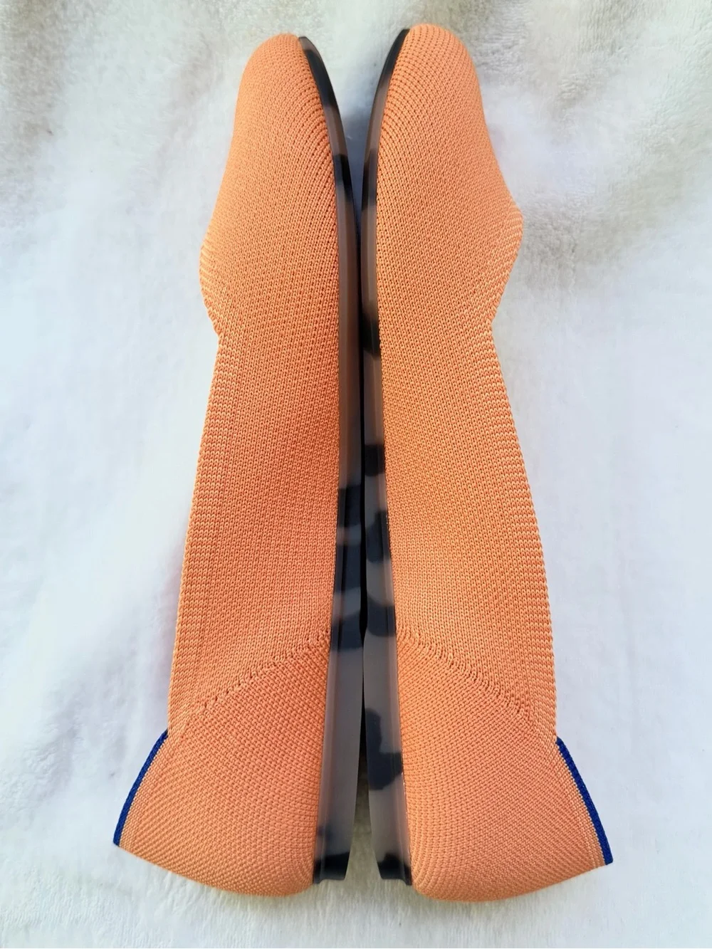 Rothy’s Tangerine Round Toe Ballet Flats Washable Size 9.5 New in Box